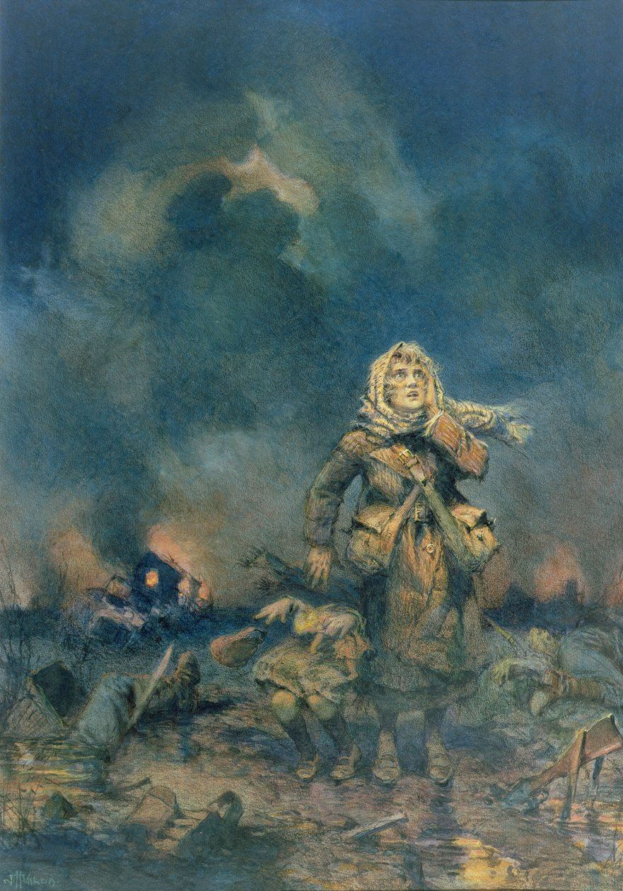 Muszla (wc i kredka na papierze) autorstwa John Harris Valda