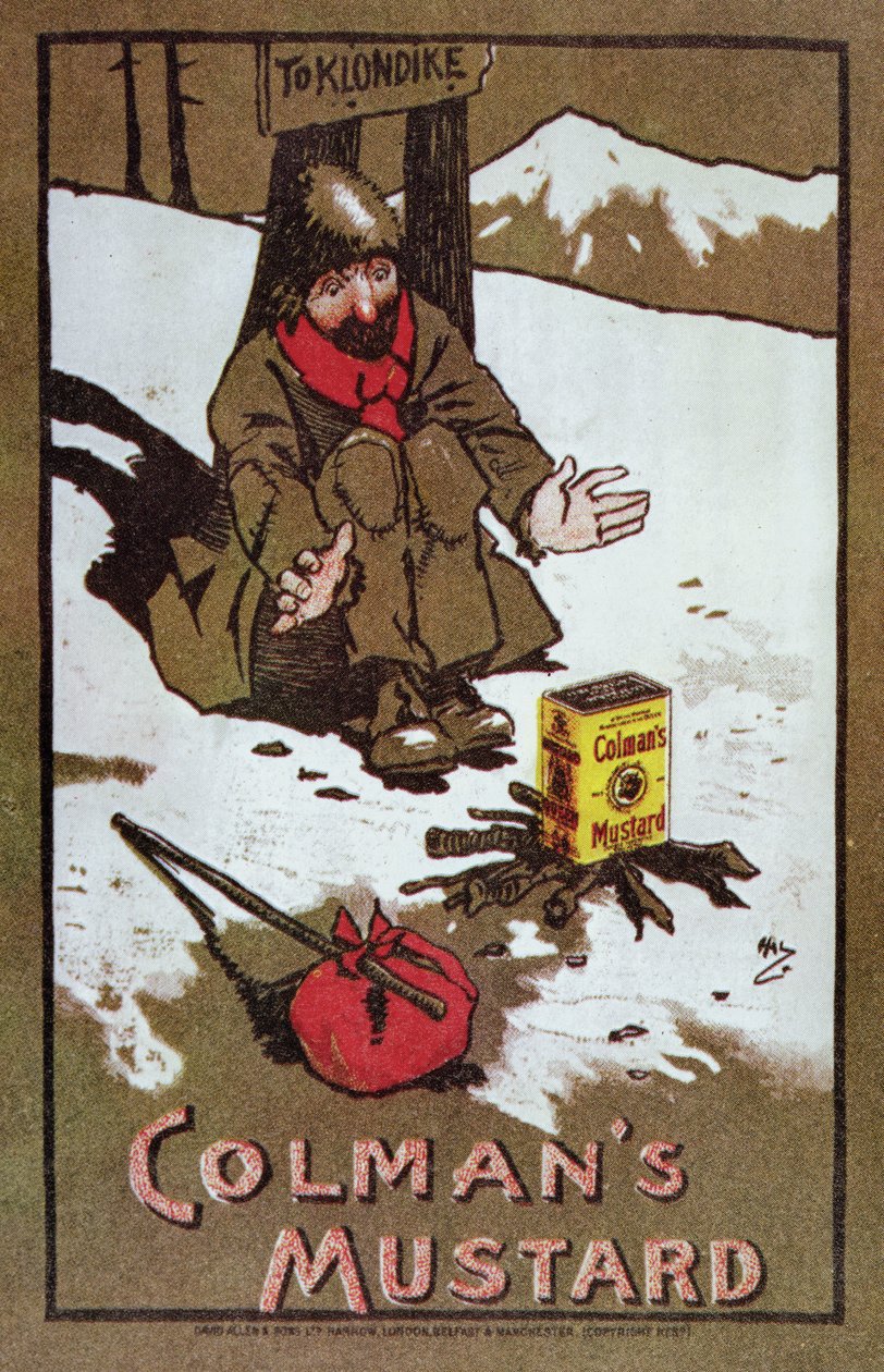 Reklama musztardy Colmana, ok.1898 (kolor lito) autorstwa John Hassall