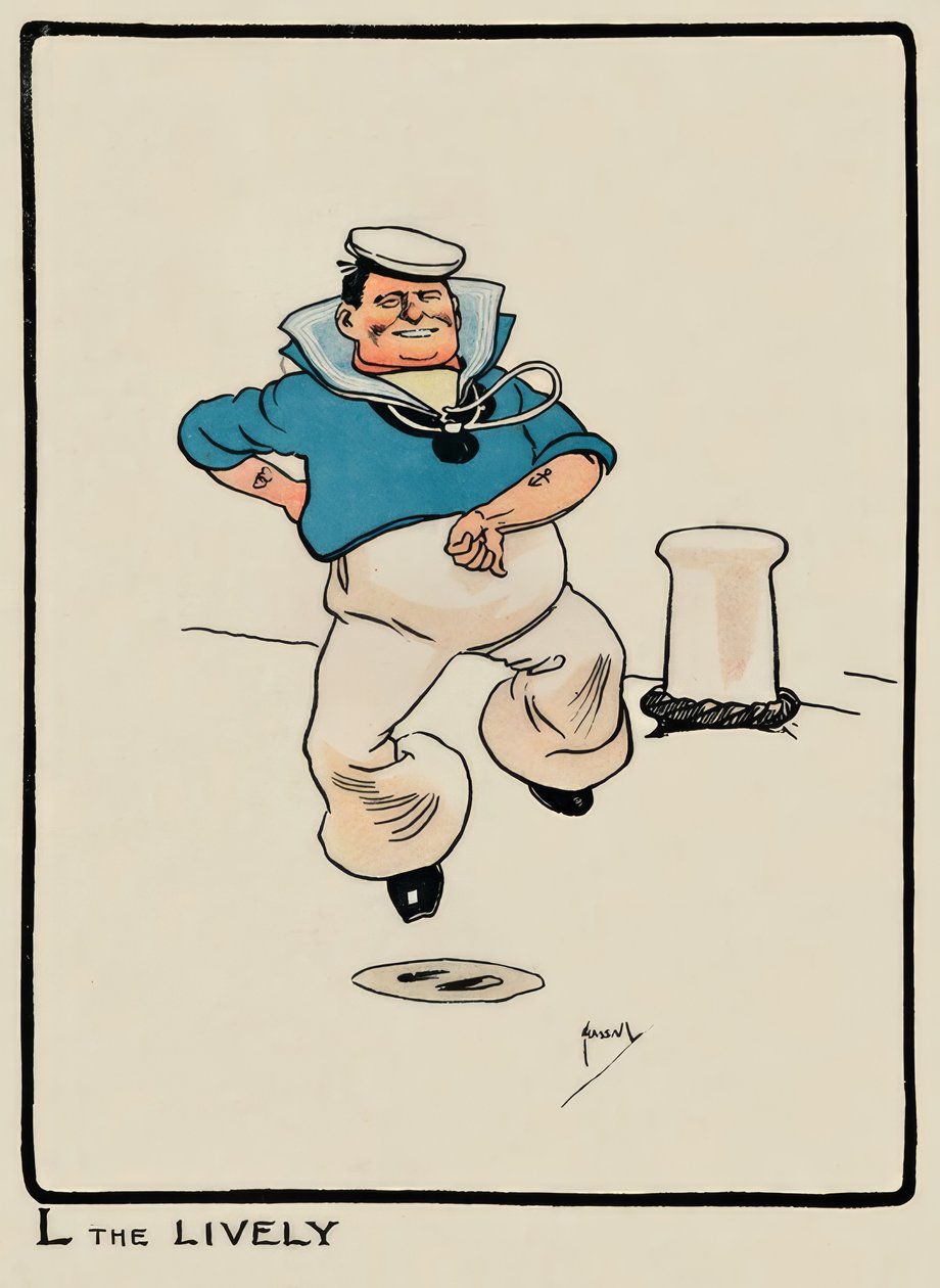 L Żywy / J. Hassall / Zeichnung, 1903 autorstwa John Hassall