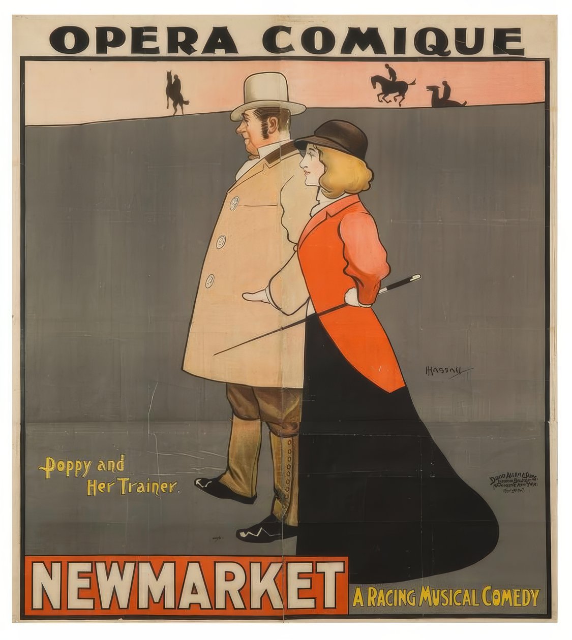 "Opera comique. Poppy i jej treser" / J. Hassall / Plakat, 1896 autorstwa John Hassall