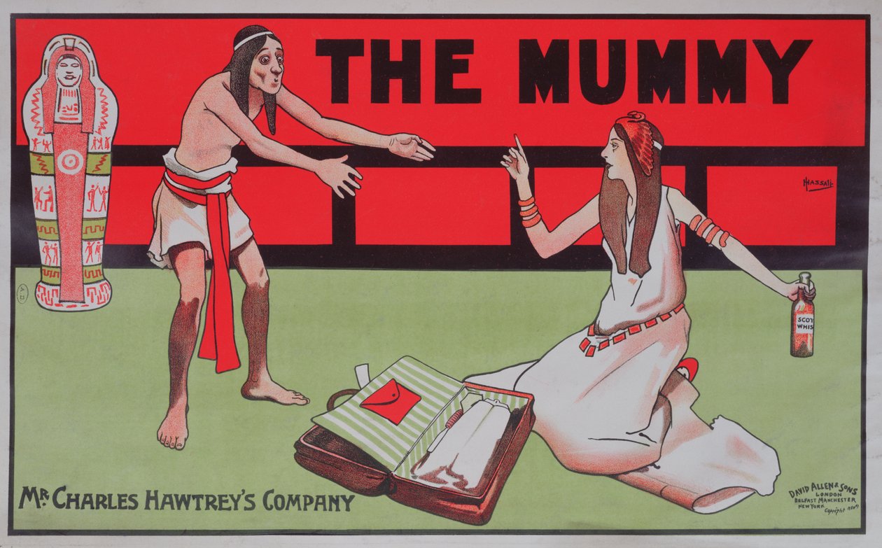 Plakat reklamujący whisky firmy Charles Hawtrey, ok. 1900 (kolor lito) autorstwa John Hassall