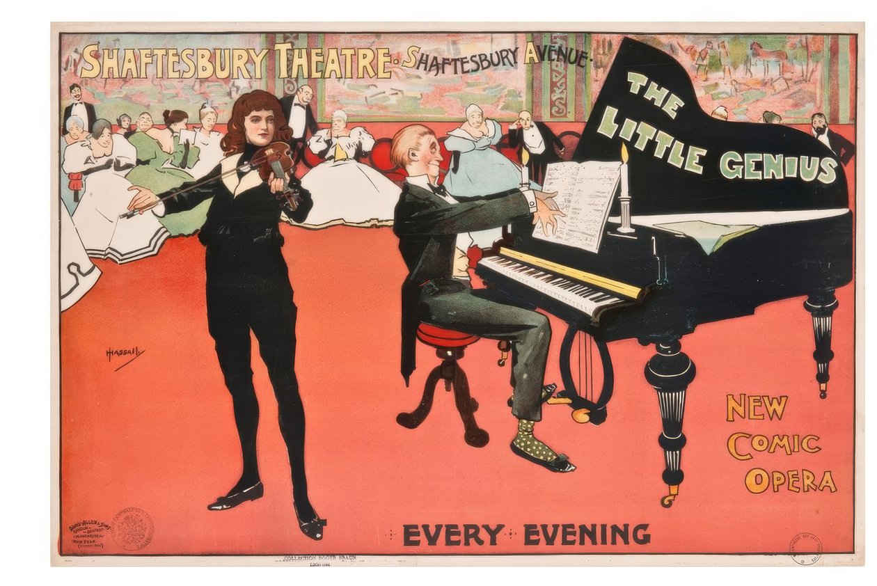 "Teatr Shaftesbury" / J. Hassall / Plakat, 1896 autorstwa John Hassall