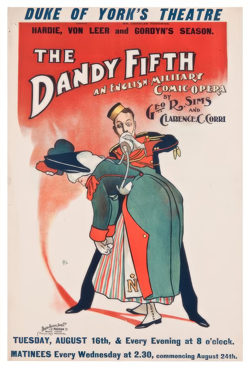 "Piąty Dandy" / J. Hassall / Plakat, 1898 autorstwa John Hassall