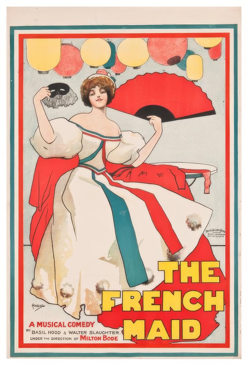 "Francuska pokojówka" / J. Hassall / Plakat, 1896 autorstwa John Hassall