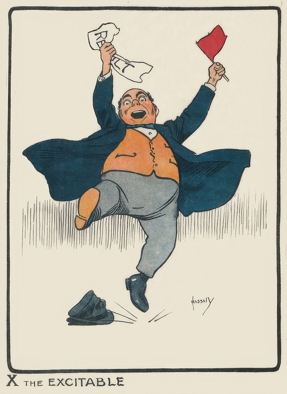 X nadpobudliwy / J. Hassall / Rysunek, 1903 autorstwa John Hassall