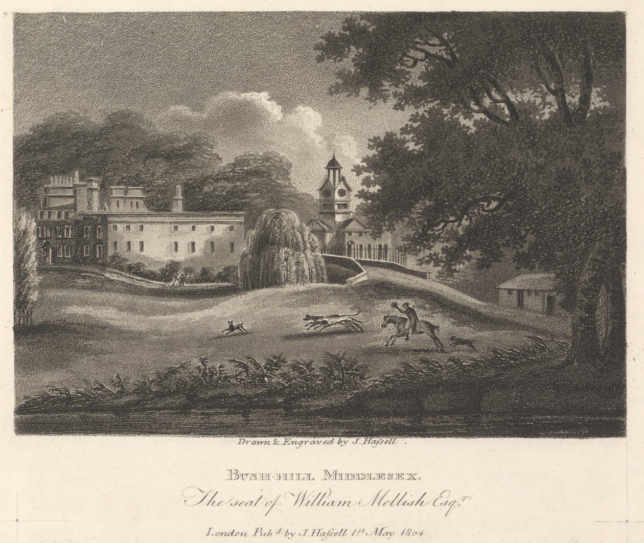 Bushhill, Middlesex, zewnętrzne przedmieścia — północ autorstwa John Hassell