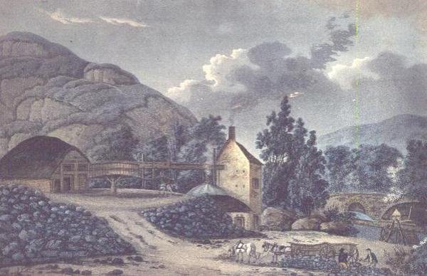 Coal Works - widok w pobliżu Neath w Glamorganshire, Południowa Walia autorstwa John Hassell
