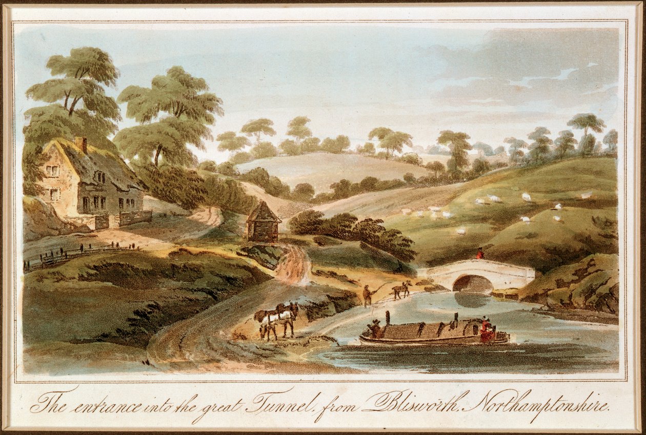 Wejście do tunelu Blisworth, kanał Grand Junction, Northamptonshire, 1819 autorstwa John Hassell