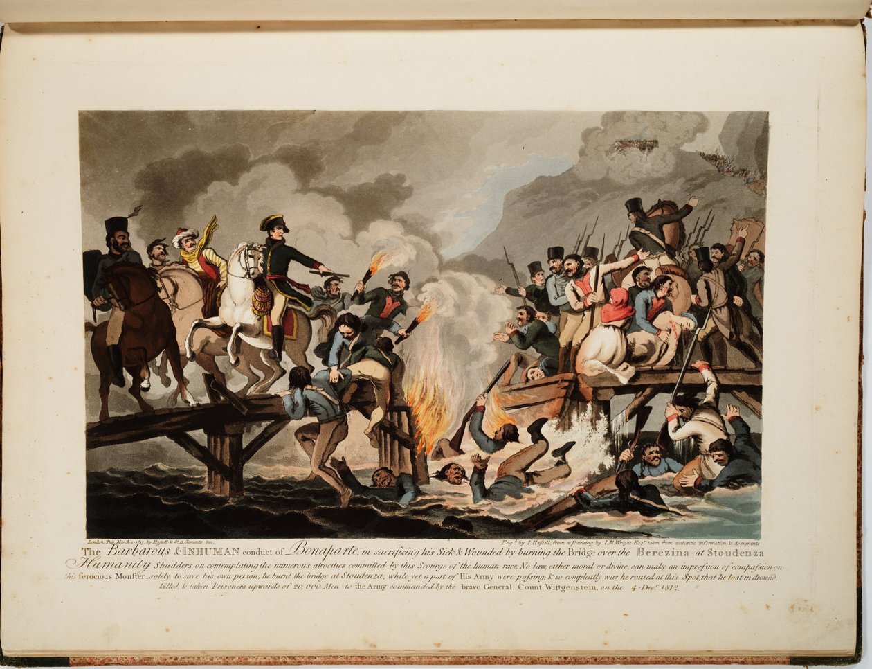 Armia francuska przekroczyła Berezynę w listopadzie 1812 r., 1813 r. autorstwa John Hassell