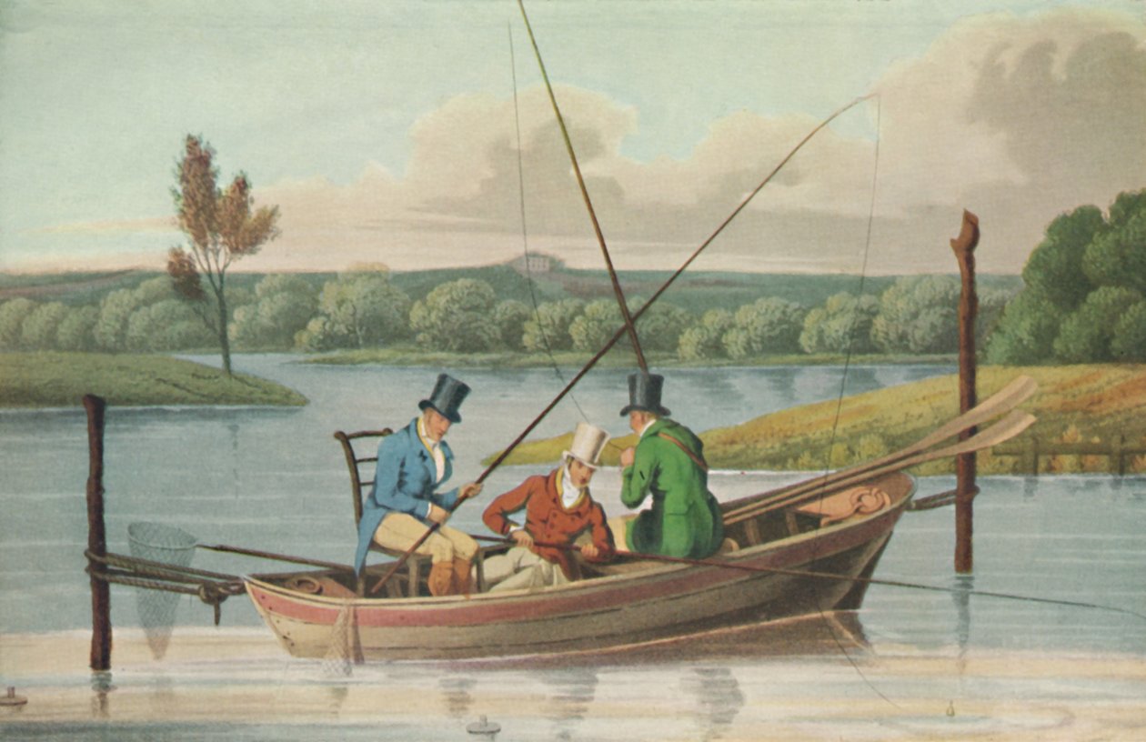 Łowienie w łodzie, 1820, 1929 autorstwa John Heaviside Clark