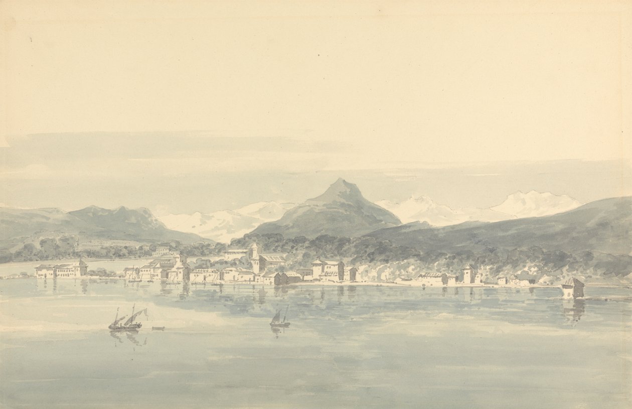 Miasto nad Jeziorem Genewskim autorstwa John Henderson