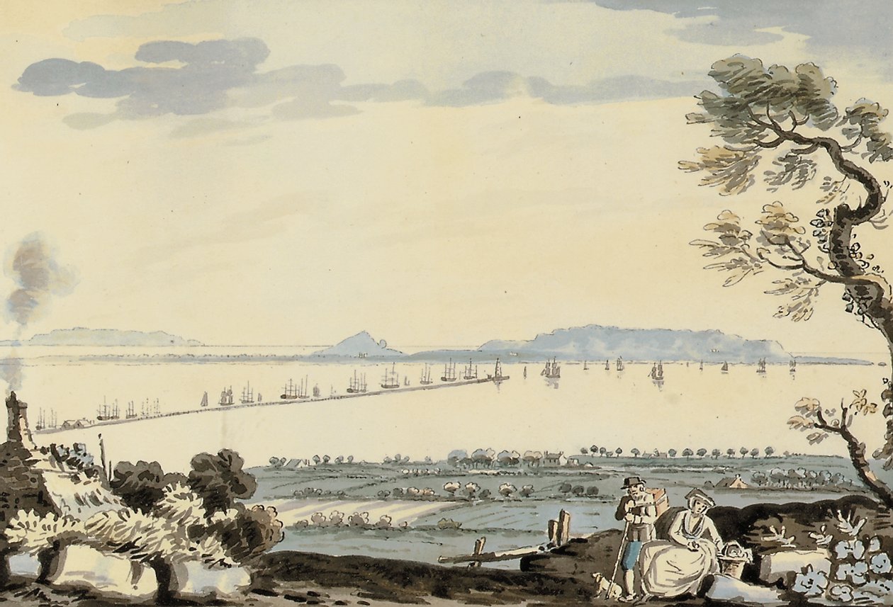Widok na Zatokę Dublińską i port, Wzgórze Howth autorstwa John Henry Campbell
