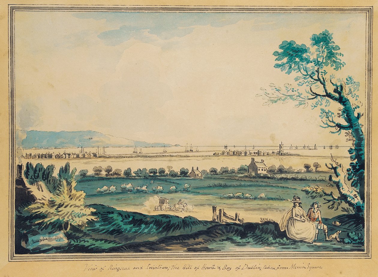 Widok Ringsend z Merrion Square, Dublin autorstwa John Henry Campbell