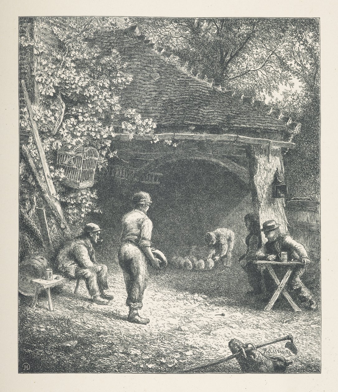 Tablica 30. Scena duszpasterska, z „Obrazy natury. Seria trzydziestu oryginalnych ilustracji narysowanych na drewnie przez J.H. Della i grawerowanych przez R. Patersona.John Henry Dell autorstwa John Henry Dell