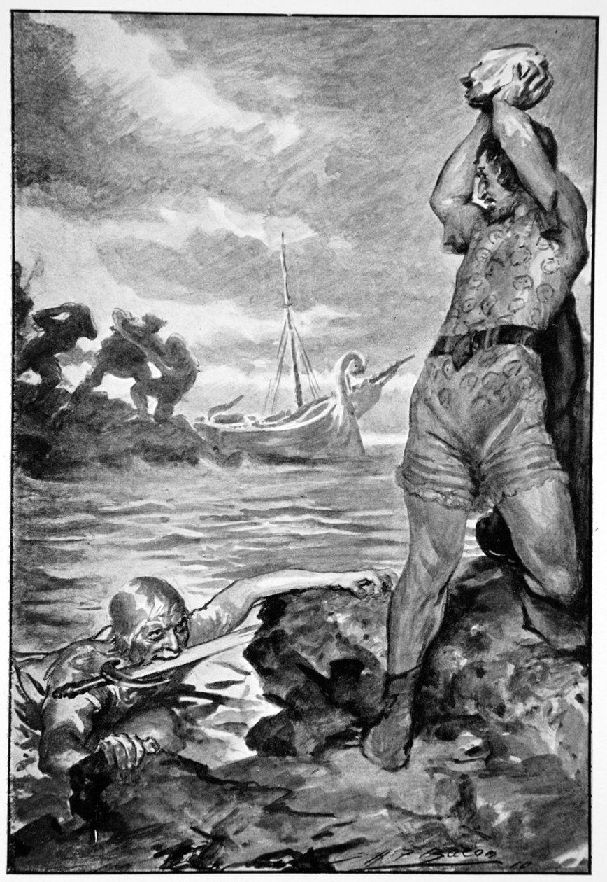 „Thorbion podniósł wielki kamień”, 1910. autorstwa John Henry Frederick Bacon