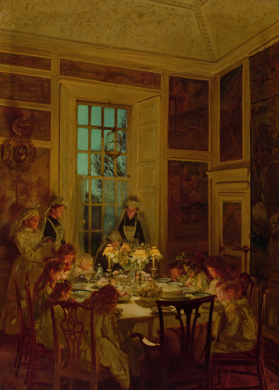 Urodziny babci, 1893 autorstwa John Henry Lorimer