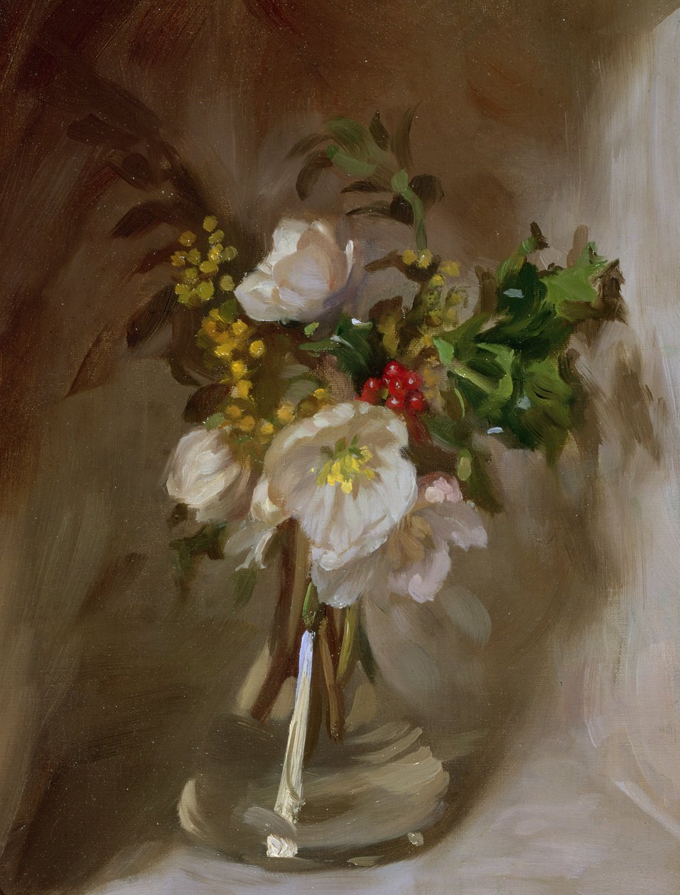 Zimowe Kwiaty (olej na pokładzie) autorstwa John Henry Lorimer