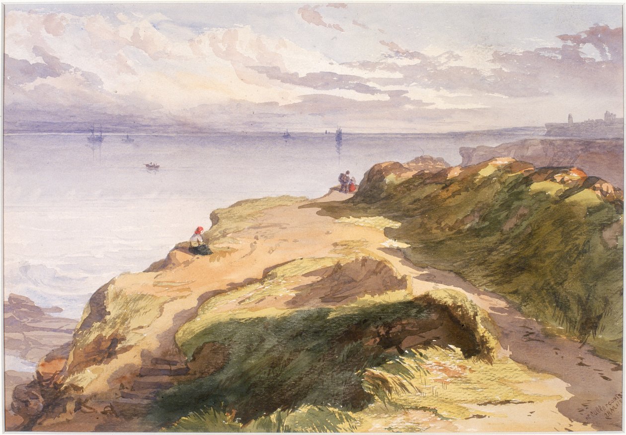 Near Cullercoats (ołówek i akwarela na papierze) autorstwa John Henry Mole
