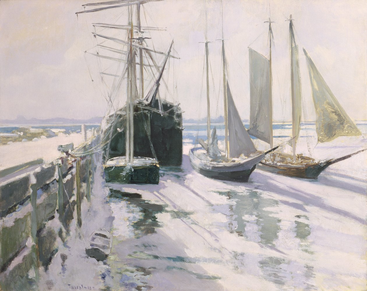 Wybrzeże Connecticut, zima, ok. 1893 r. autorstwa John Henry Twachtman