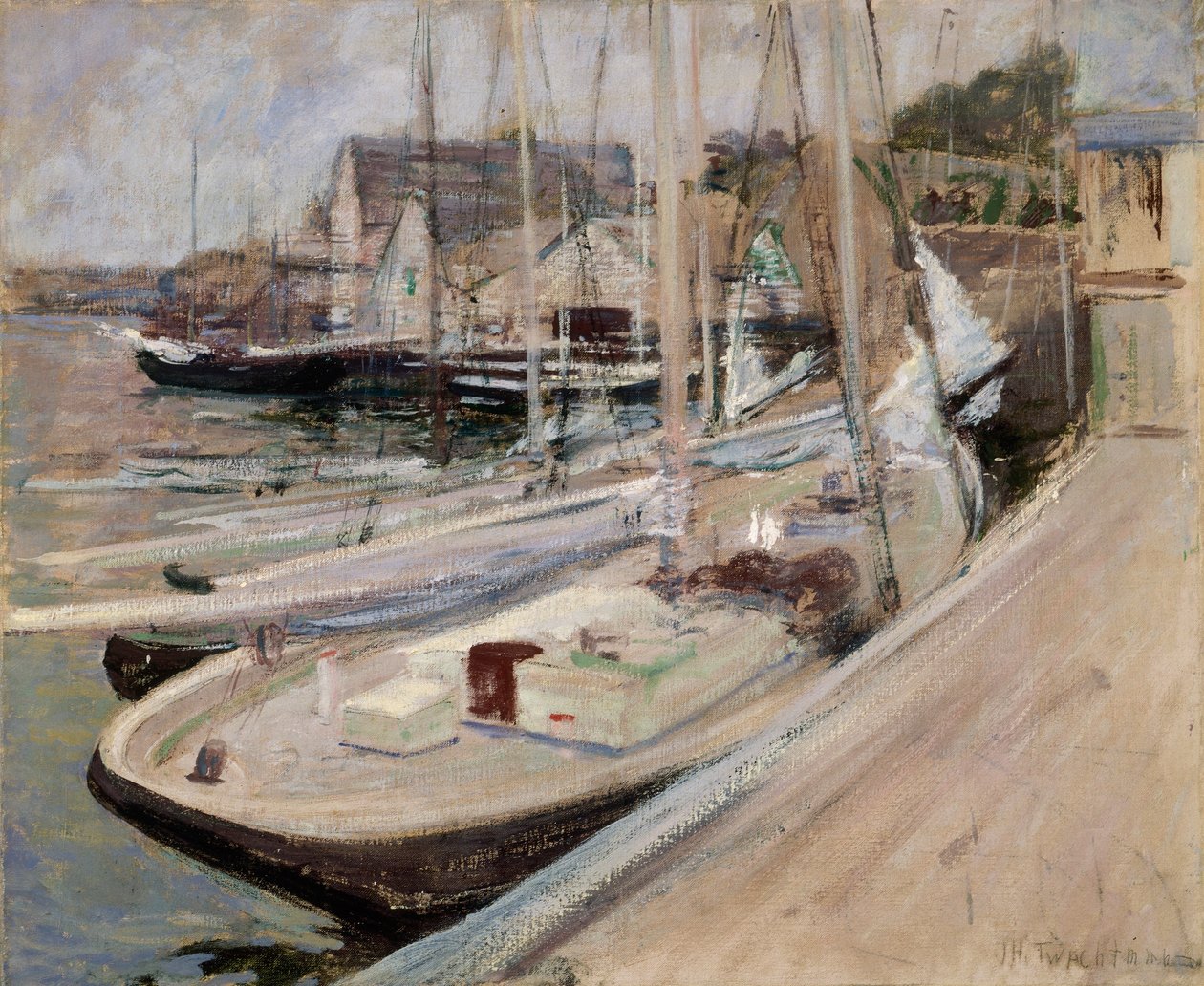 Łodzie wędkarskie w Gloucester autorstwa John Henry Twachtman