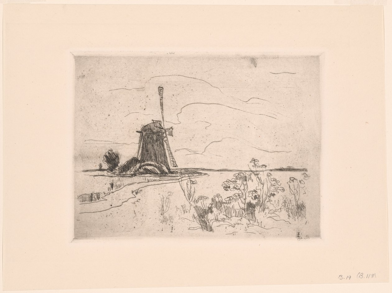 Młyn w Holandii autorstwa John Henry Twachtman