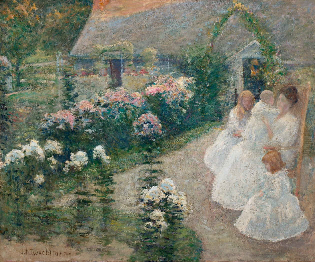 Na Tarasie ok. godz. 1890-1900. autorstwa John Henry Twachtman
