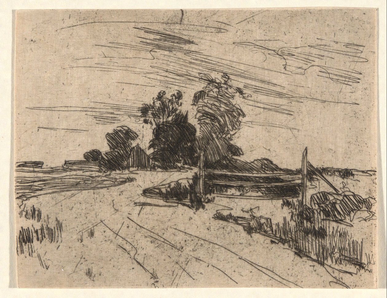 Droga z ogrodzeniem autorstwa John Henry Twachtman