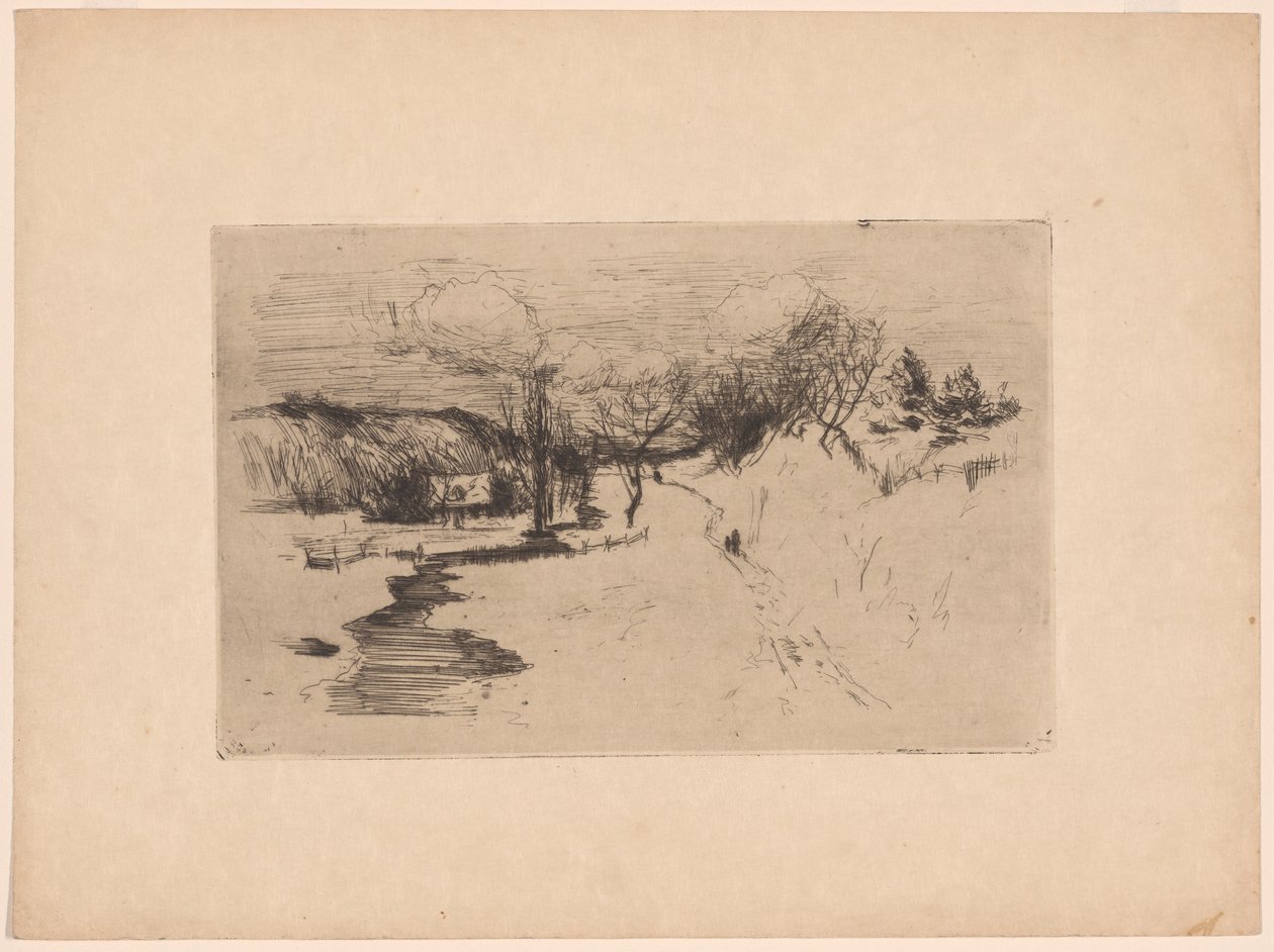 Śnieżny krajobraz autorstwa John Henry Twachtman