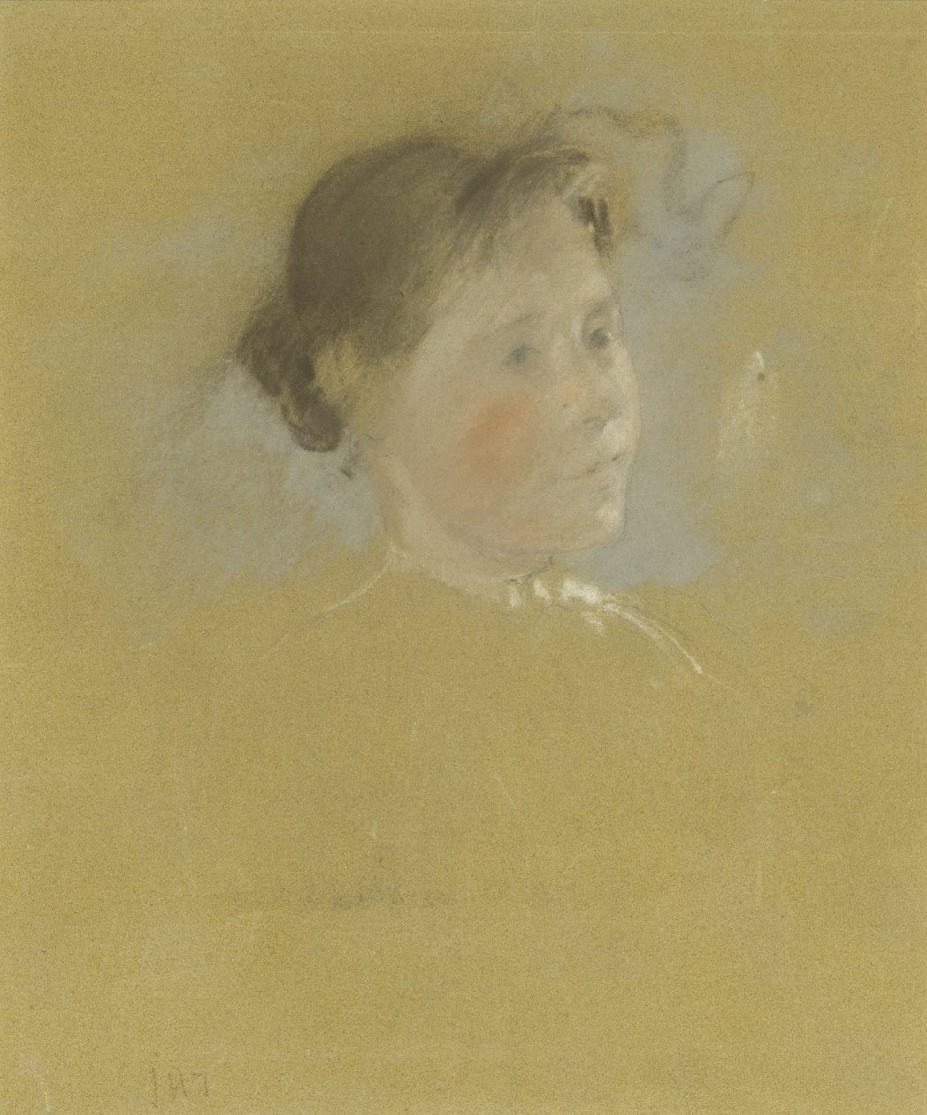 Studium głowy, ok. 1888-95 (pastel z akcentami grafitu na tekturze) autorstwa John Henry Twachtman