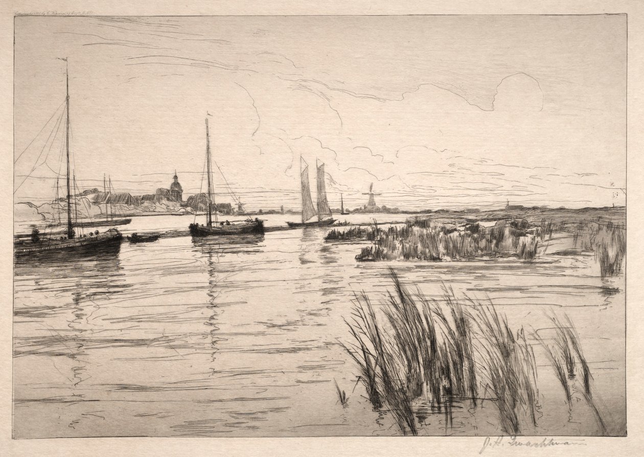 Dyke Holandii. autorstwa John Henry Twachtman