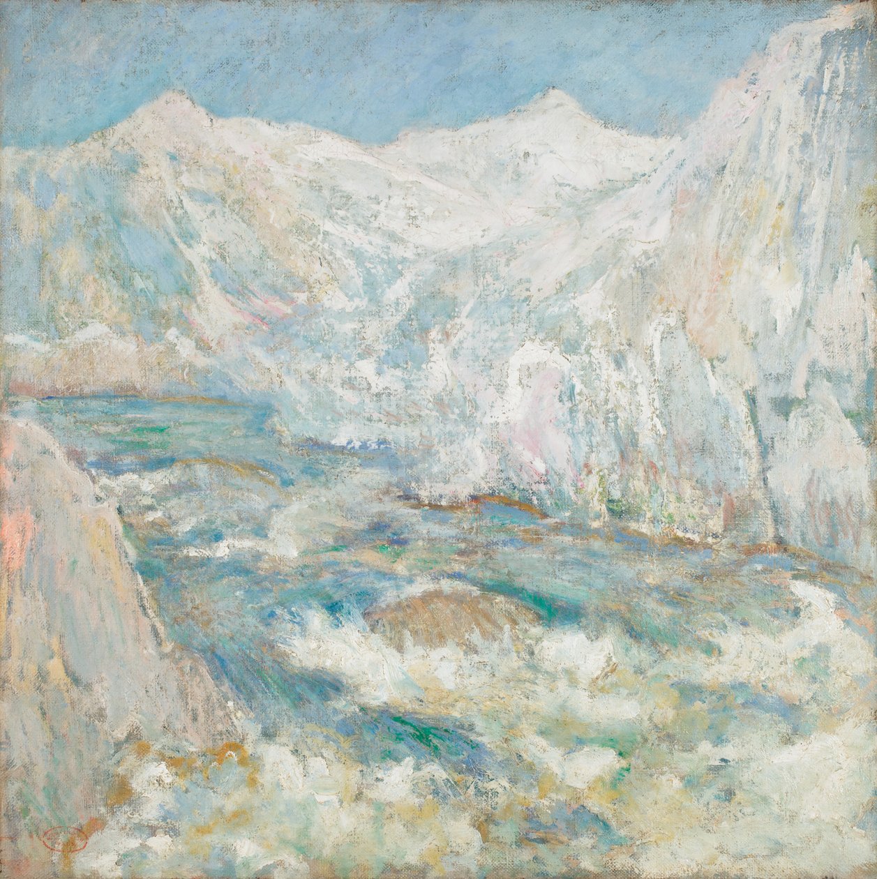 The Rapids, Yellowstone, ok. 1890-1899 (olej na płótnie) autorstwa John Henry Twachtman