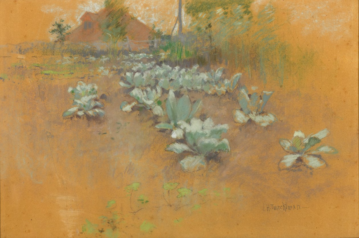 Plaster tytoniowy, c.1895-1899 (pastel na brązowym papierze) autorstwa John Henry Twachtman