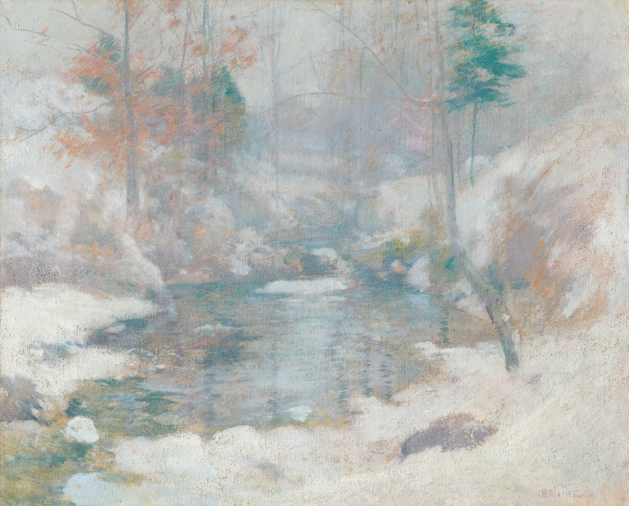 Zimowa harmonia autorstwa John Henry Twachtman