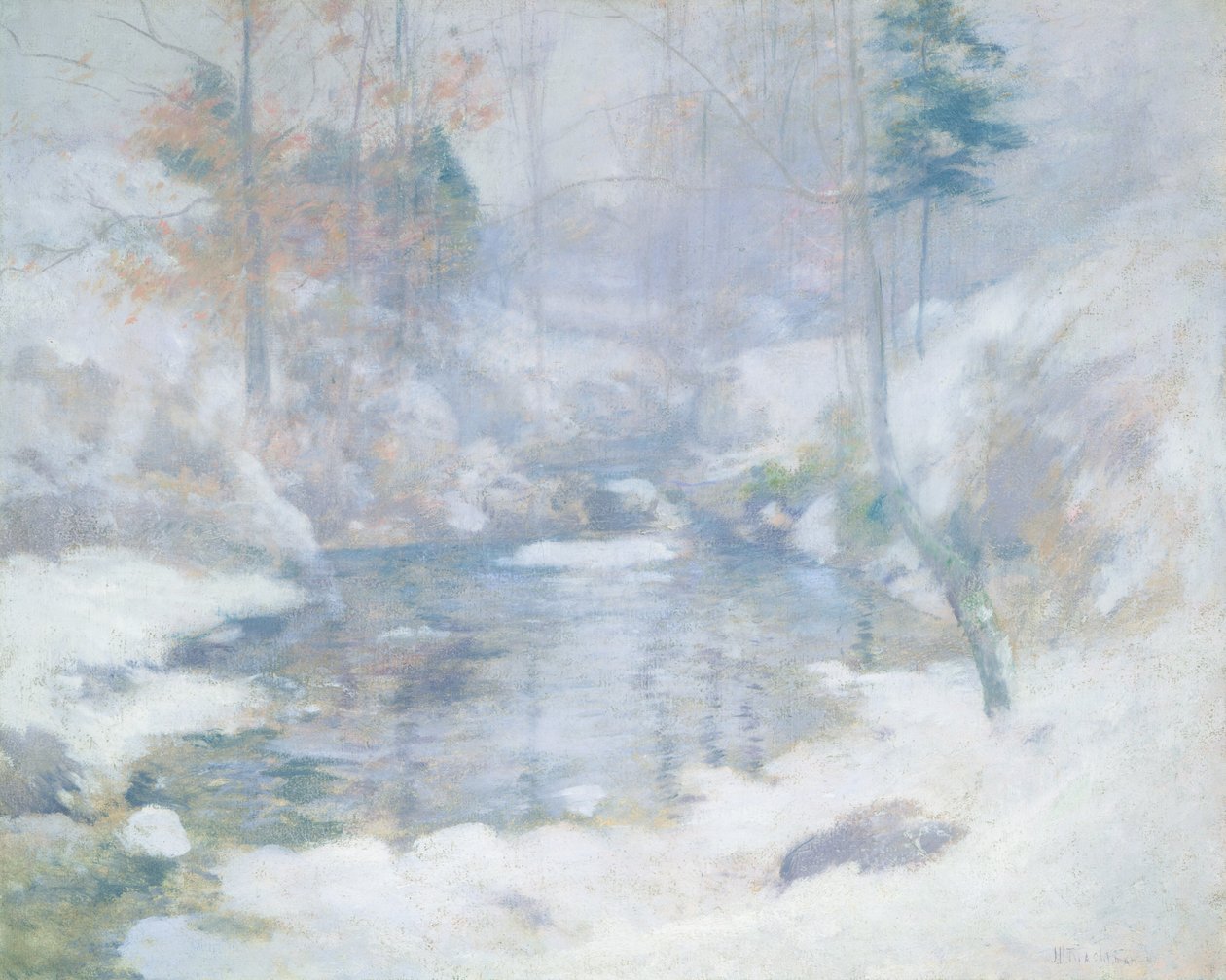 Zimowa harmonia, ok. godz. 18901900. autorstwa John Henry Twachtman