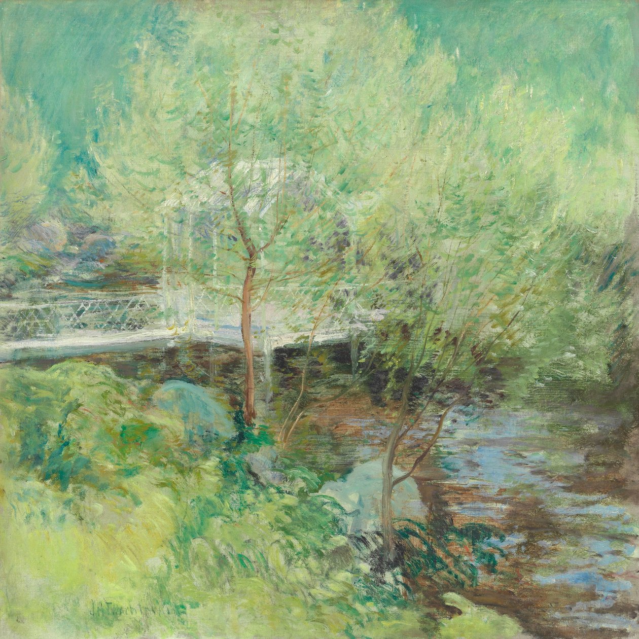 Biały Most, po 1895 (olej na płótnie) autorstwa John Henry Twatchman