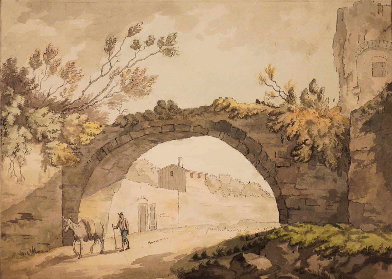 Archway we Włoszech, ok. 1798 (akwarela z piórem i atramentem na papierze) autorstwa John Herman Merivale