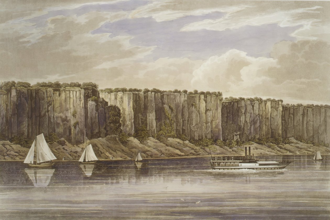 Palisady nr 19, Hudson River Portfolio, 1823-24. autorstwa John Hill