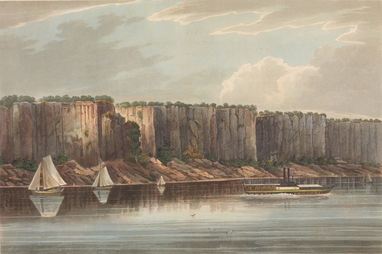Palisady nr 19 teki z rzeki Hudson, 1823-24. autorstwa John Hill