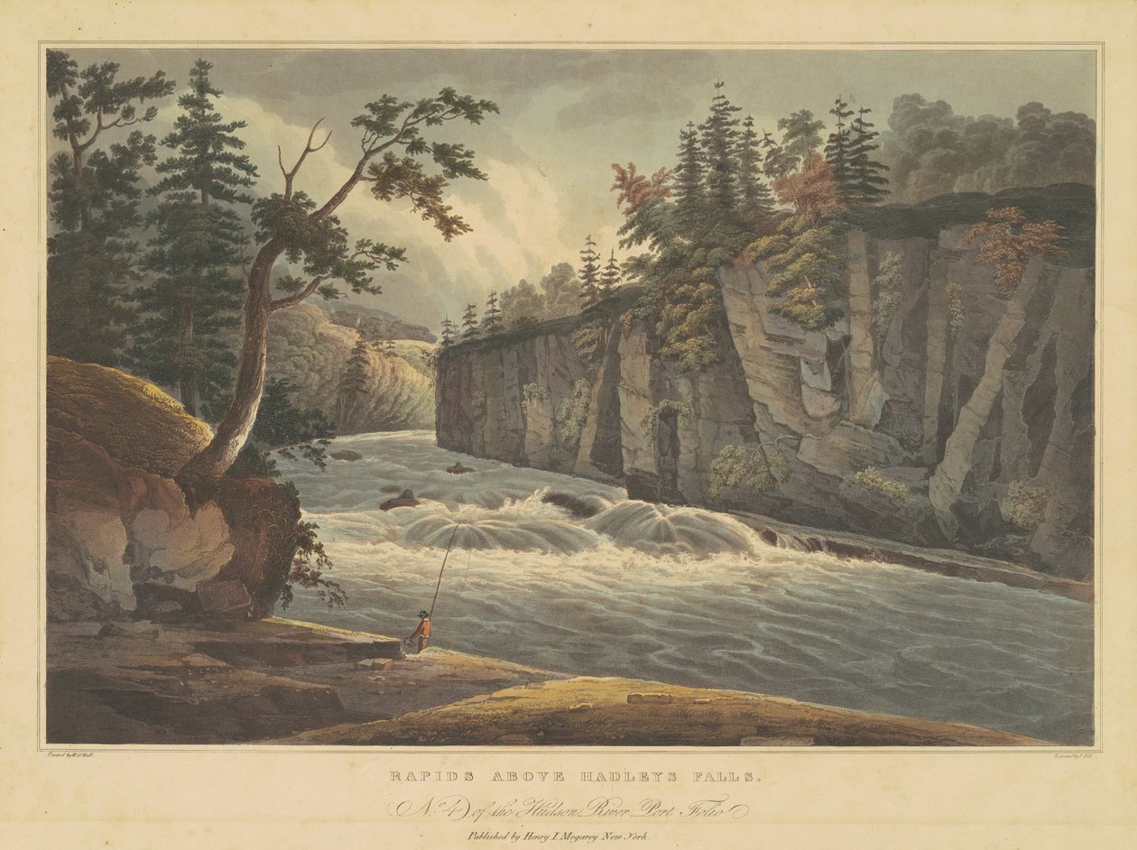 Rapids nad wodospadami Hadley autorstwa John Hill, after William Guy Wall