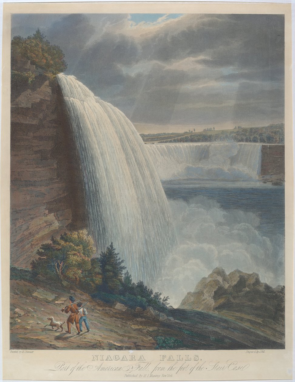 Wodospad Niagara spod schodów autorstwa John Hill, after William James Bennett