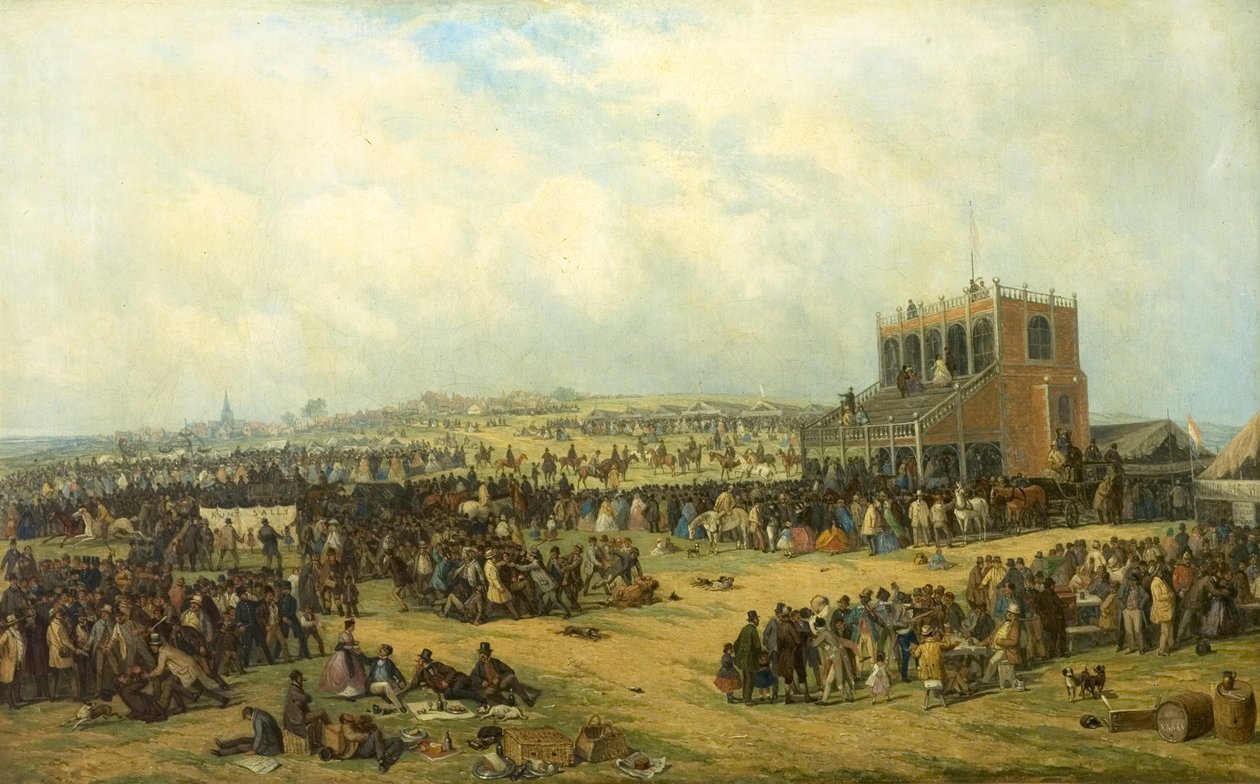Przed wyścigiem (Nottingham Races), 1865 autorstwa John Holland