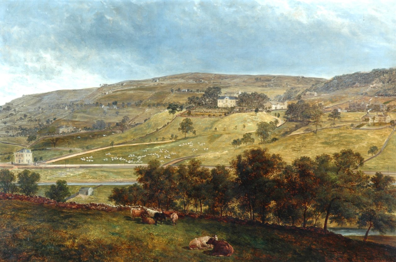 Ewood Hall z Greenfields, 1869 autorstwa John Holland