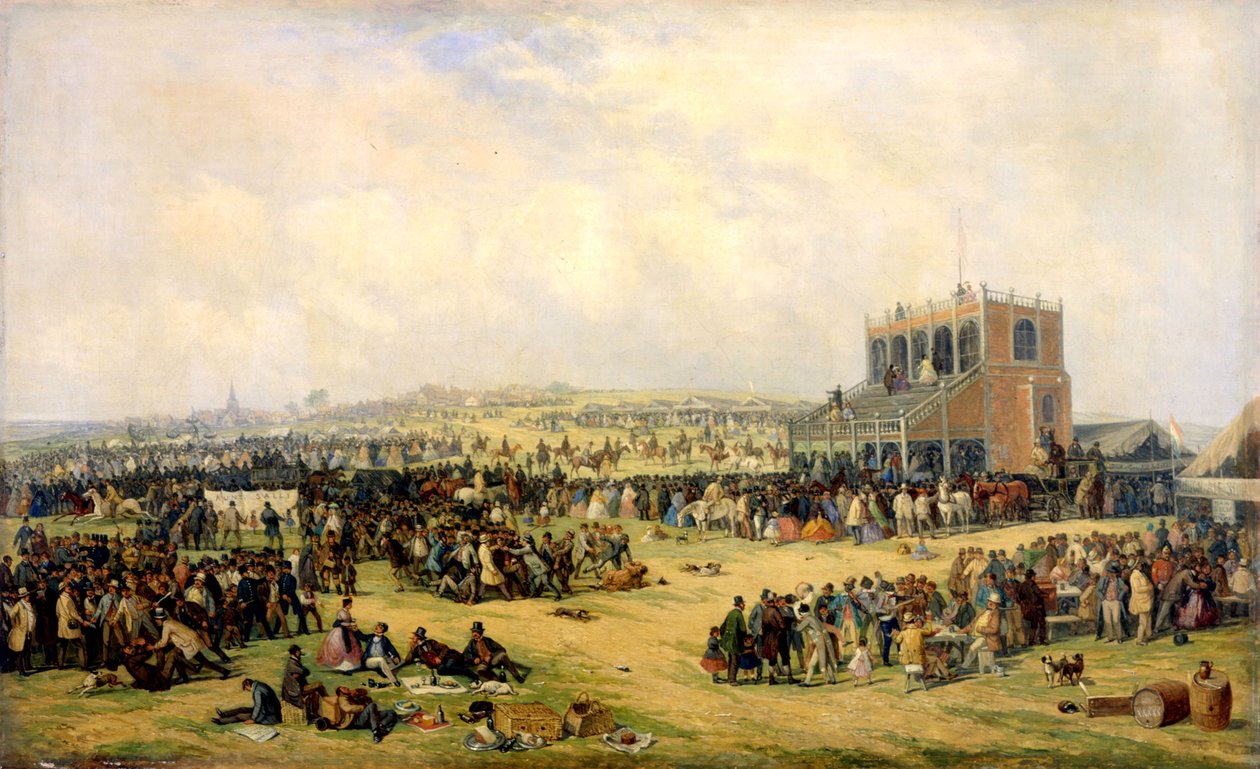 Wyścigi w Nottingham, 1865 autorstwa John Holland