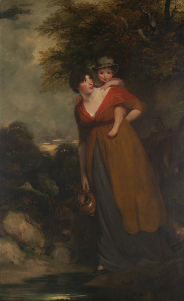 Pani Richard Brinsley Sheridan Hester Jane Ogle, 177576-1817 i Jej Syn.... autorstwa John Hoppner