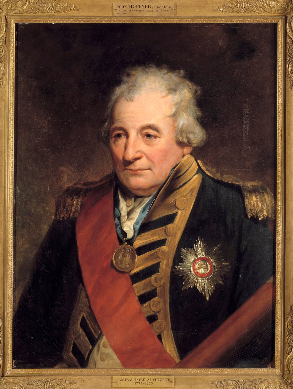 Portret Johna Jervisa, hrabiego Saint Vincent (1735-1823) Admirał First Lord of the Admiraut Obraz Johna Hoppnera (1758-1810) autorstwa John Hoppner