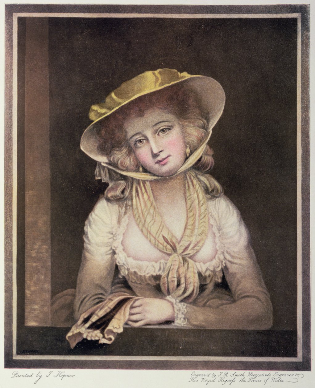 Portret Sophii Western, grawerowany przez J.R. Smitha, 18th autorstwa John Hoppner