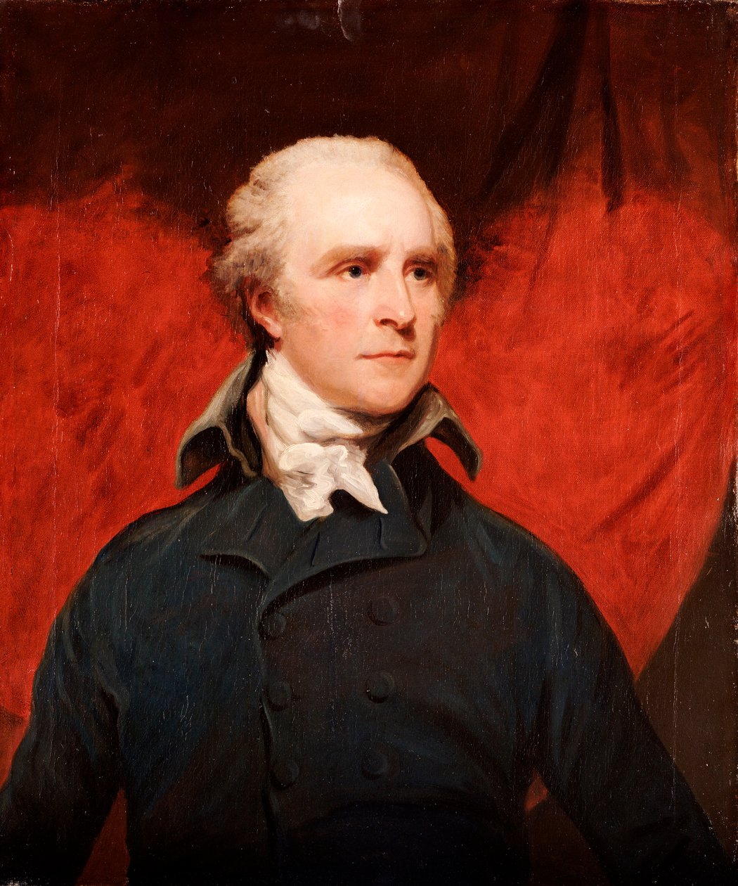 Portret Rt. Kochanie. Thomas Grenville, MP, połowa długości, w szarym płaszczu i białym krawacie autorstwa John Hoppner