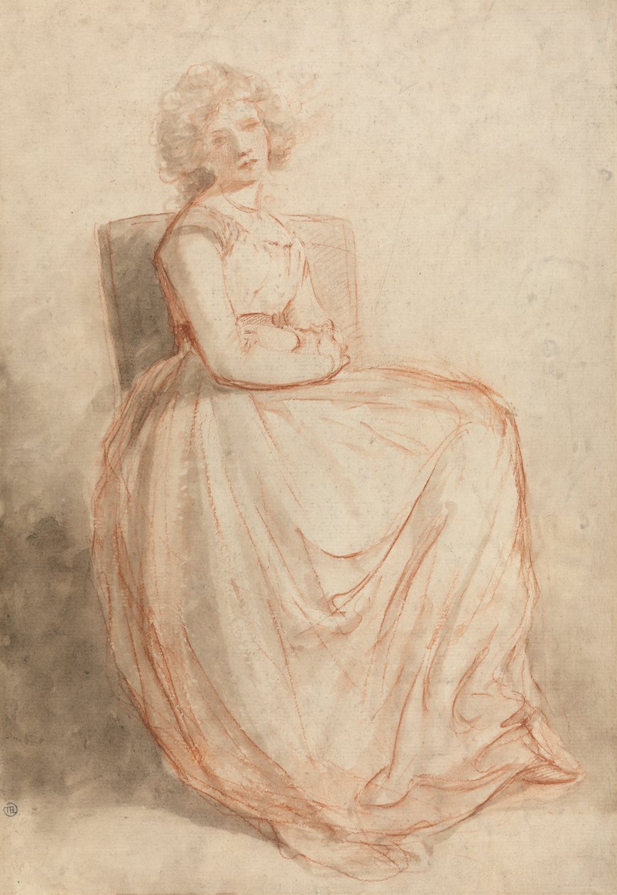 Studium siedzącej kobiety autorstwa John Hoppner