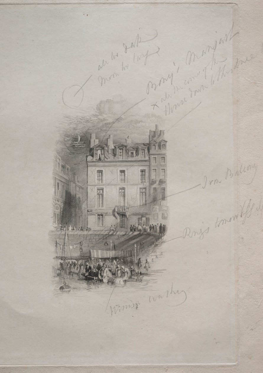 Kwatera Napoleona, Quai Conti, 1836. autorstwa John Horsburgh