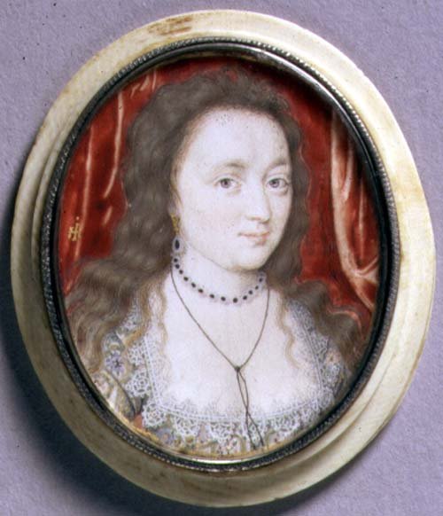Miniatura portretowa Lady Cecilii Neville, c.1615-20 (akwarela na welinie) autorstwa John Hoskins